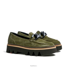 LLOYD pantoufle à enfiler en cuir brut T8LXD1019 - LLOYD Chaussures vert femmes chaussures